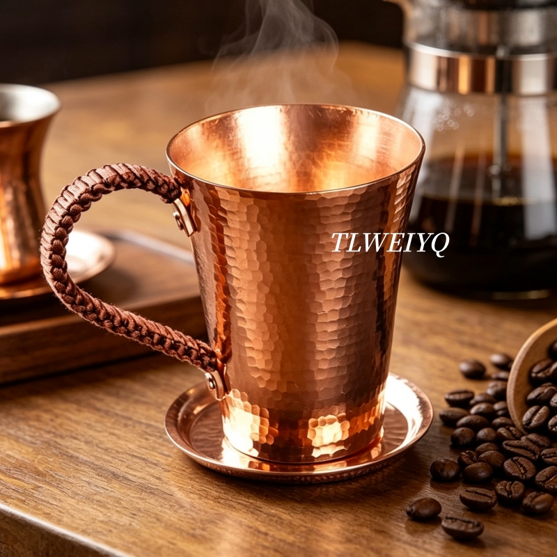 Mule Copper Mug - Vintage Copper Coffee Mug, With lid