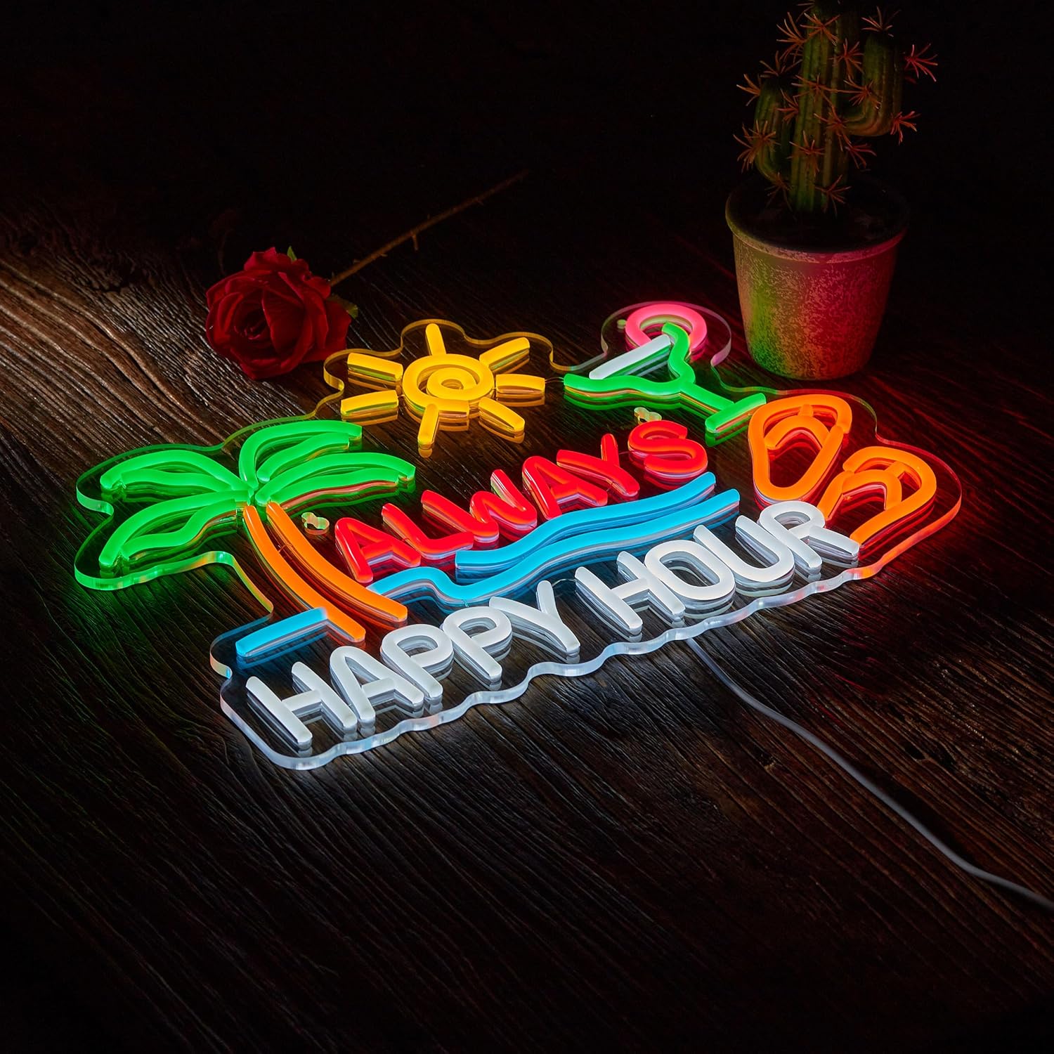 Always Happy Hour Beer Bar Neo - Home Bar Signs review and price