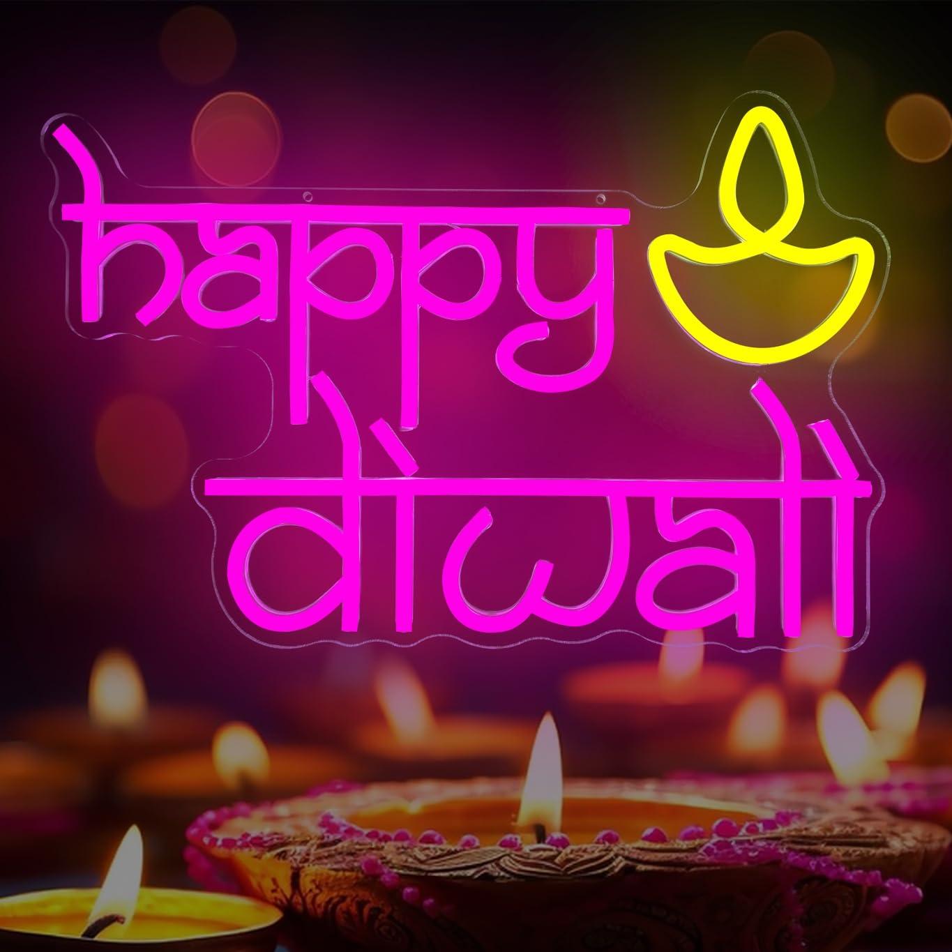 Happy Diwali Neon Sign USB Pow - Home Bar Signs review and price