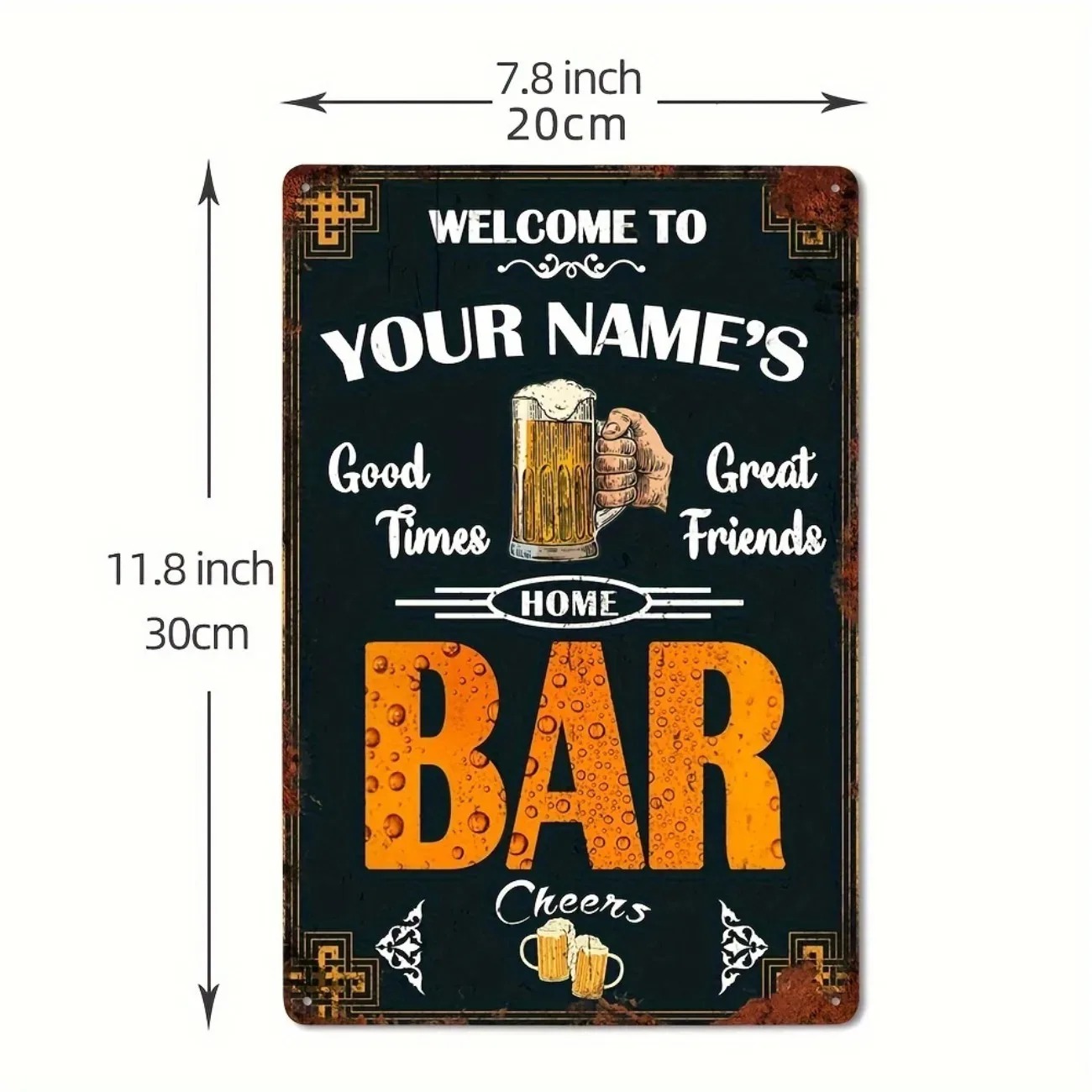 1pc Customizable Vintage Metal - Home Bar Signs review and price
