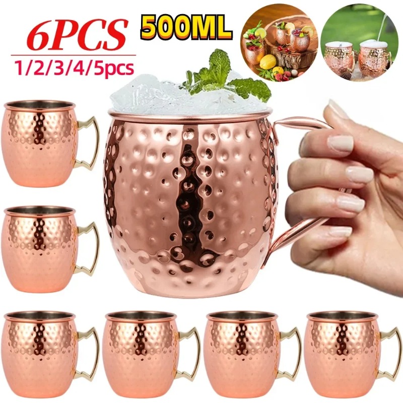1-6PCS Cocktail Wine Cup Mosco - Mule Copper Mug review and price