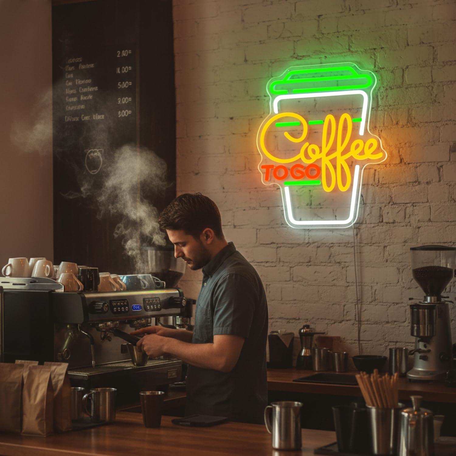 Coffee Neon Sign USB Dimmable  - Home Bar And Restaurant review and price