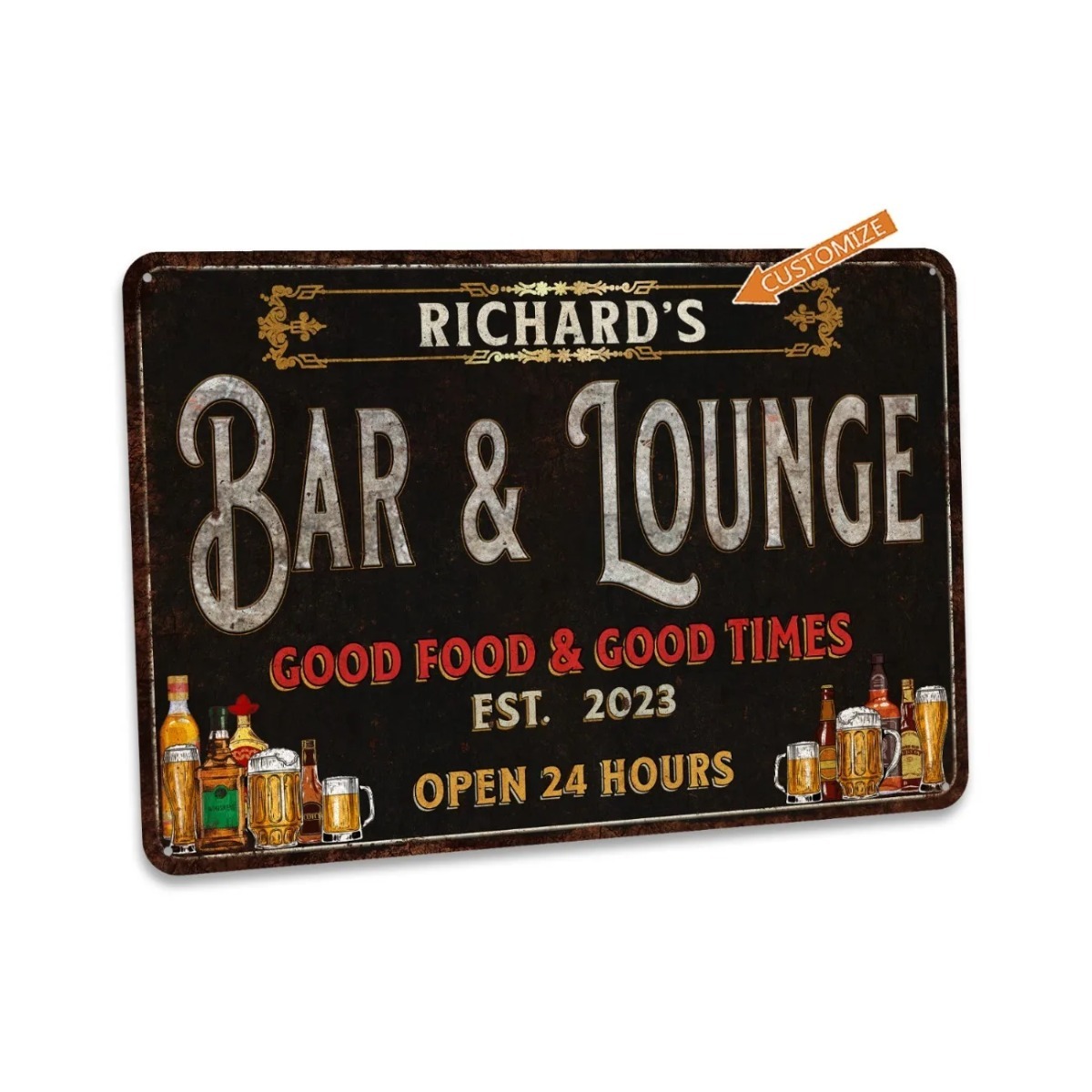 Custom Bar & Lounge Sign Bar a - Home Bar Signs review and price