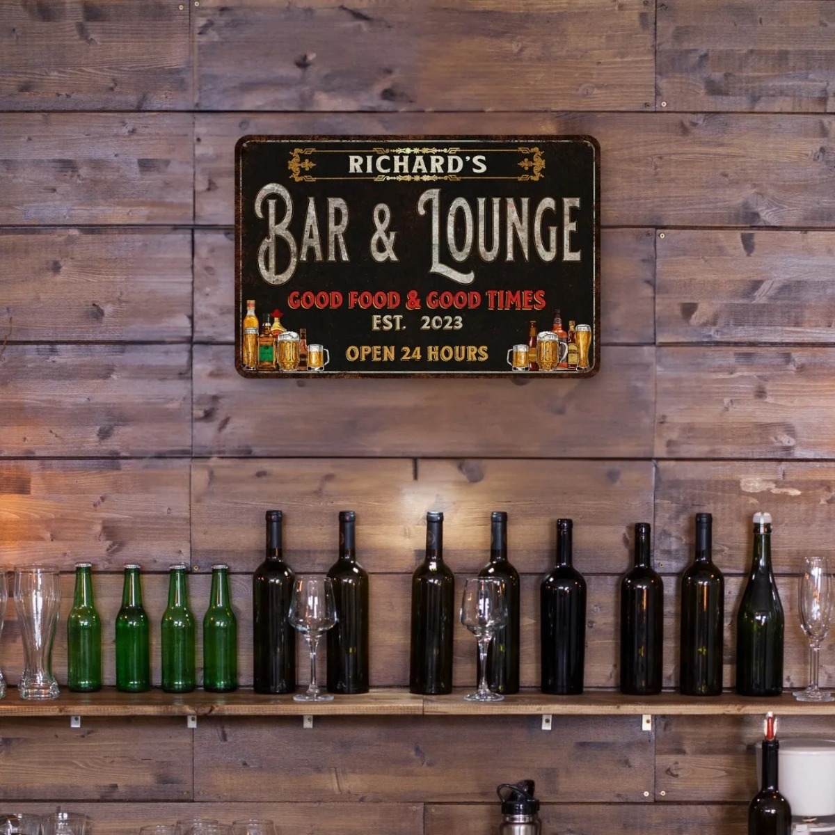 Custom Bar & Lounge Sign Bar a - Home Bar Signs review and price