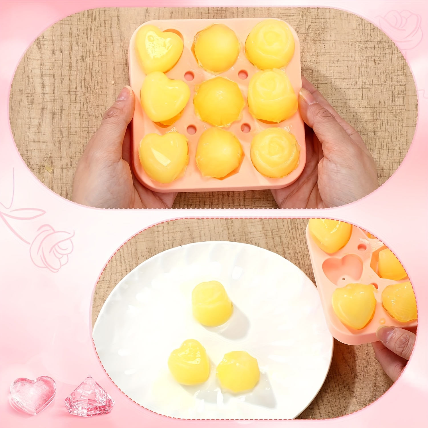 4pcs Rose Heart Diamond Ice Cu - Citrus Juicer Bar review and price