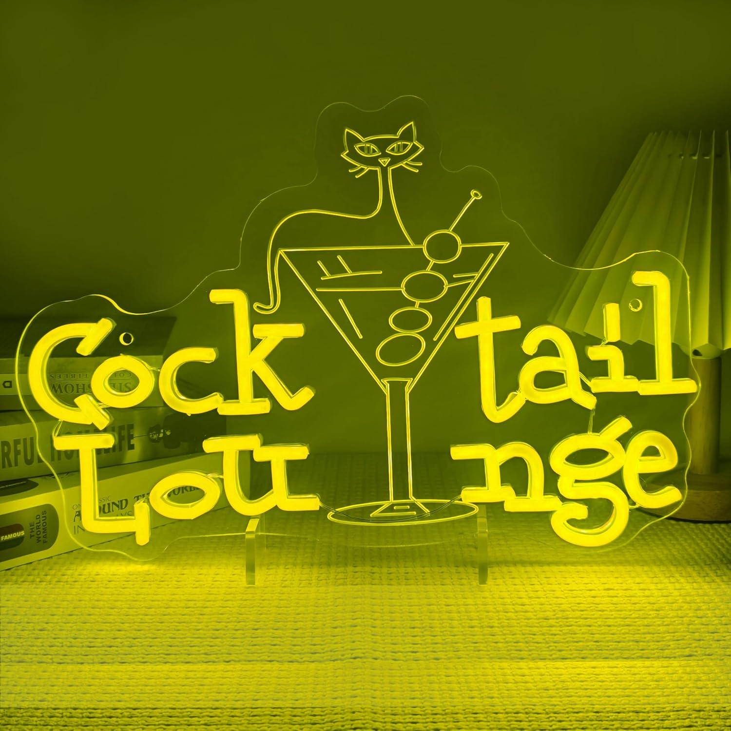 Cocktail Lounge Neon Sign Dimm - Home Bar Signs review and price