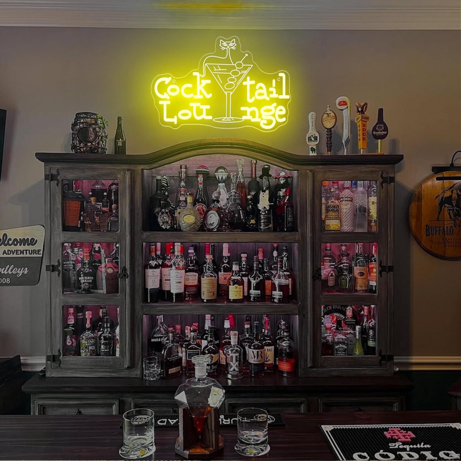 Cocktail Lounge Neon Sign Dimm - Home Bar Signs review and price